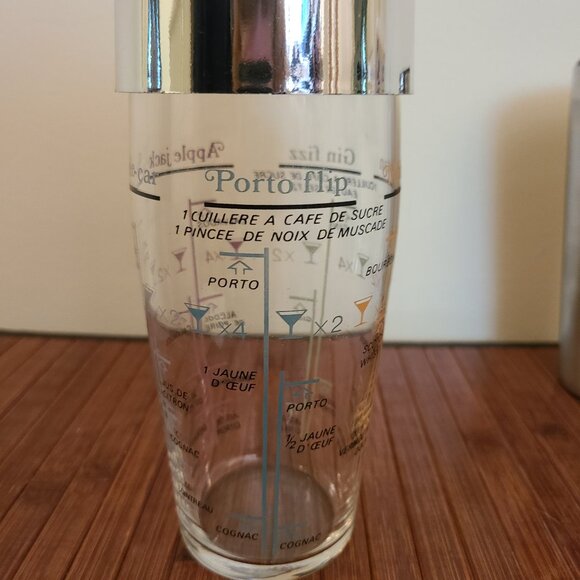 Vintage Arcoroc Recipe Cocktail Shaker & Cocktail Strainer - Picture 5 of 8
